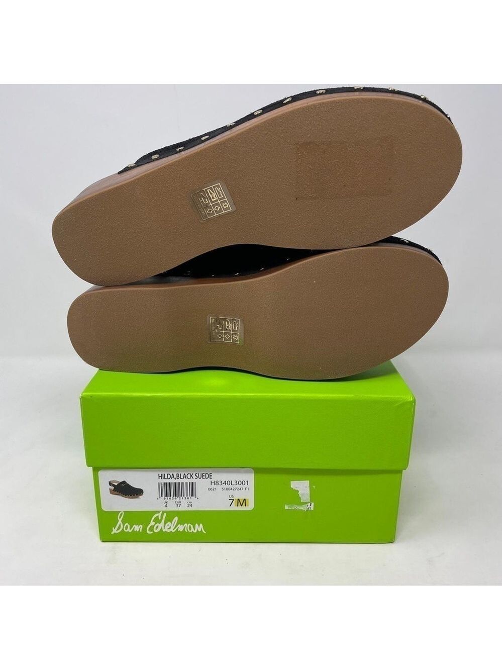 Sam Edelman Hilda Suede Studded Bit Buckle Platform Clogs - NWT - Picture 11 of 12